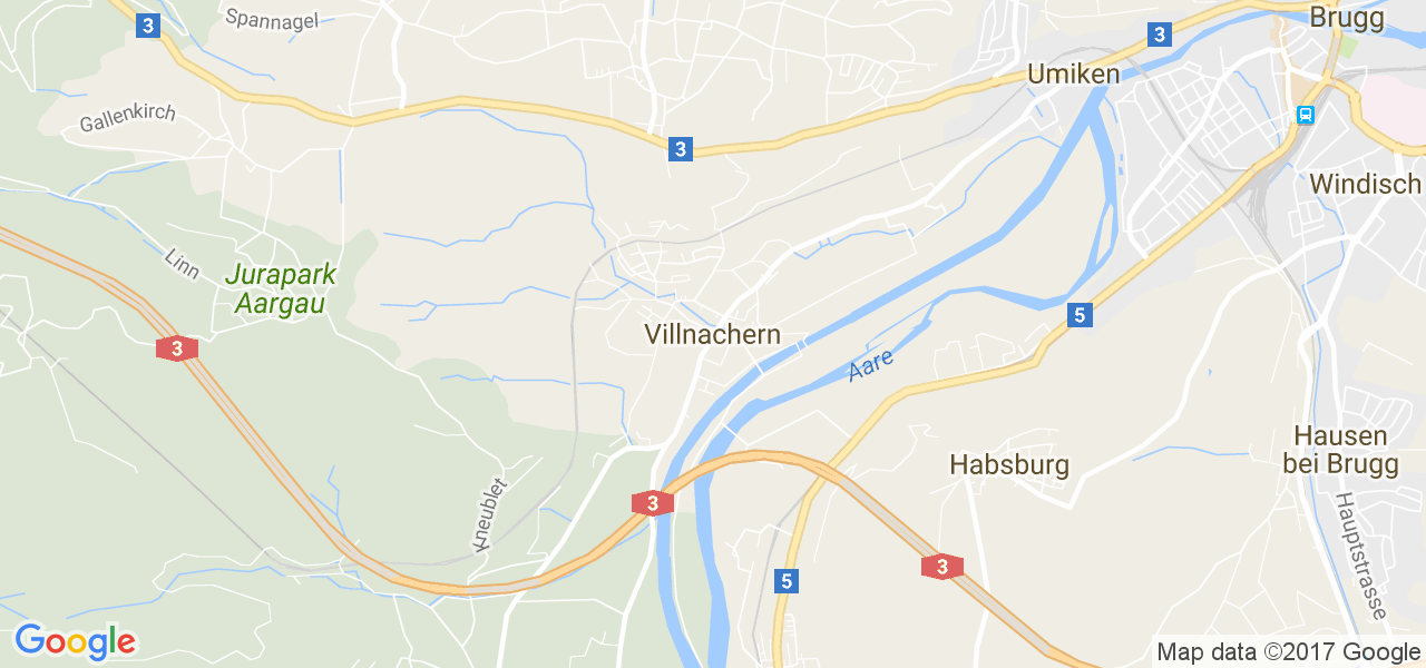 map de la ville de Villnachern