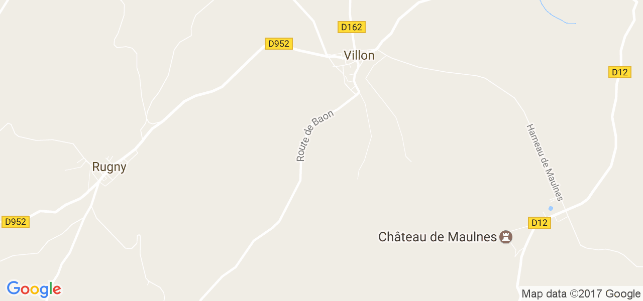 map de la ville de Villon