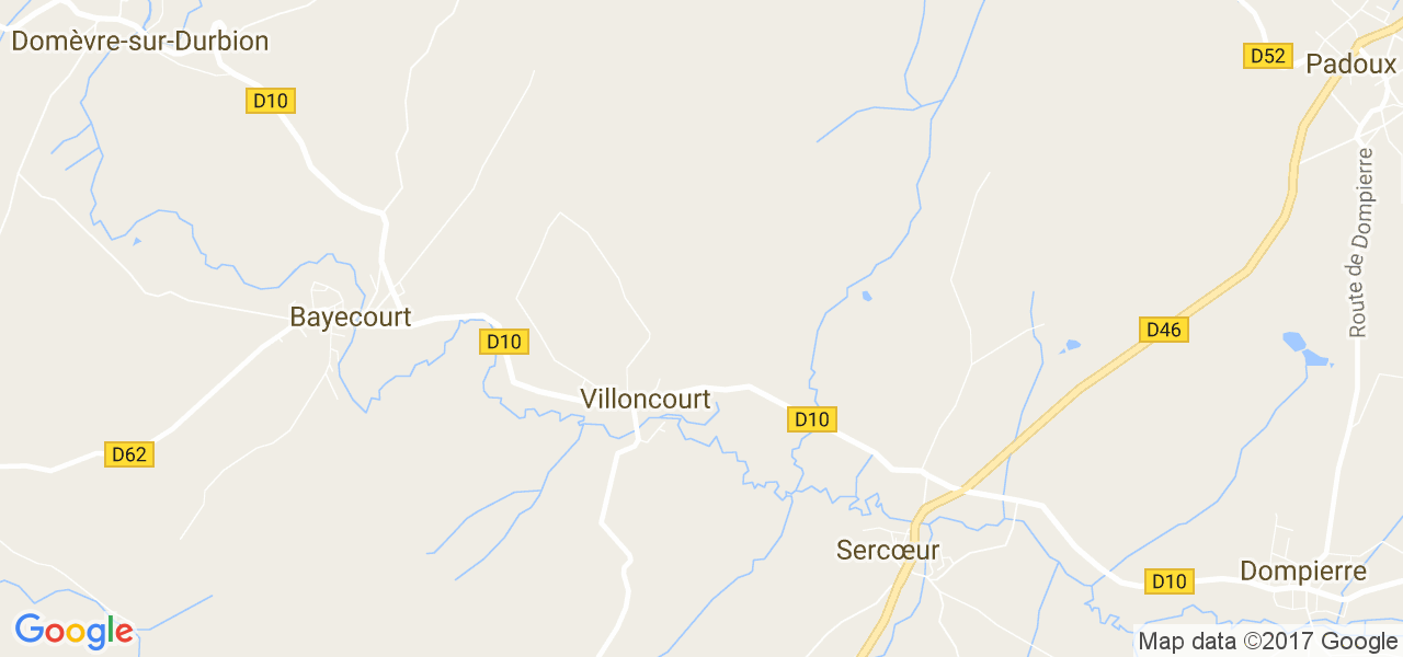 map de la ville de Villoncourt