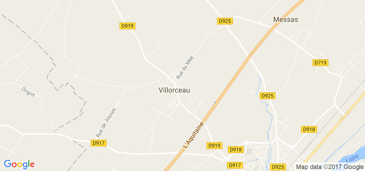 map de la ville de Villorceau