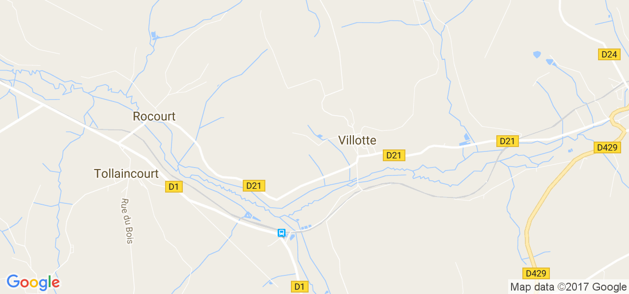 map de la ville de Villotte