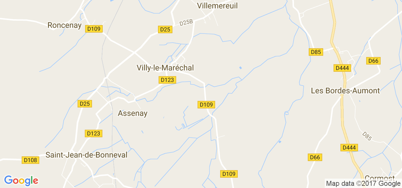 map de la ville de Villy-le-Maréchal