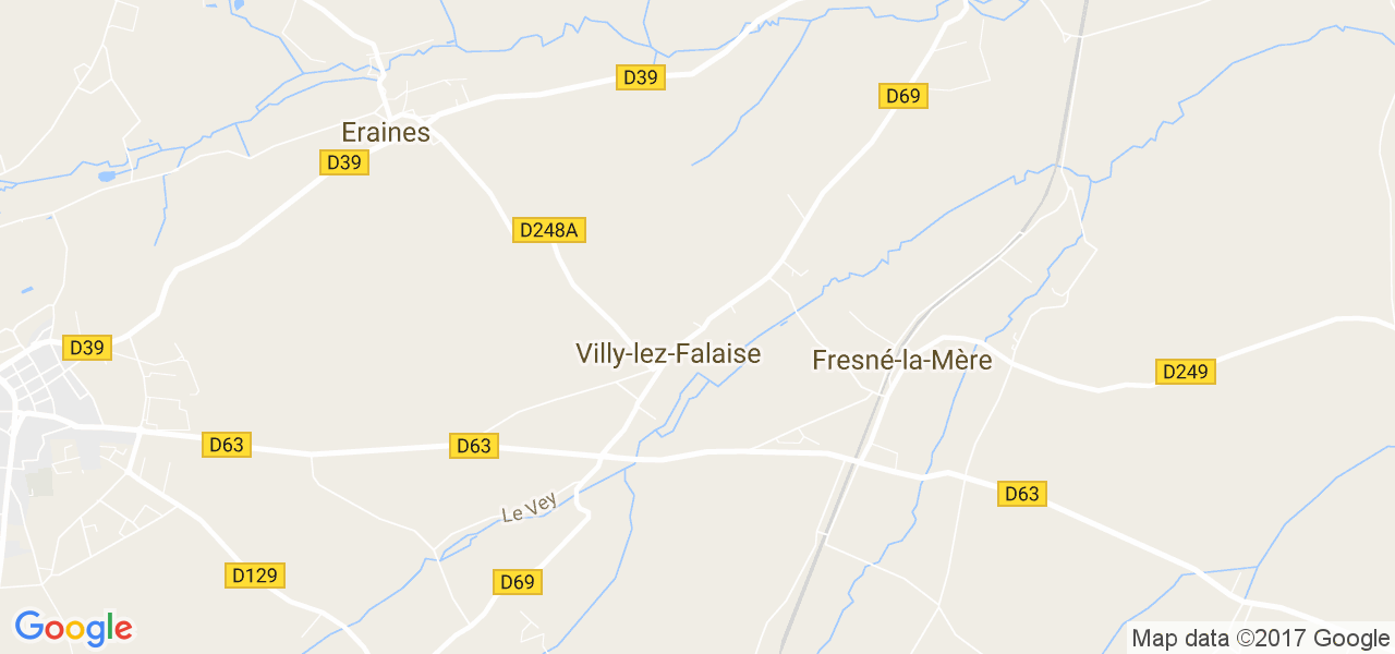 map de la ville de Villy-lez-Falaise