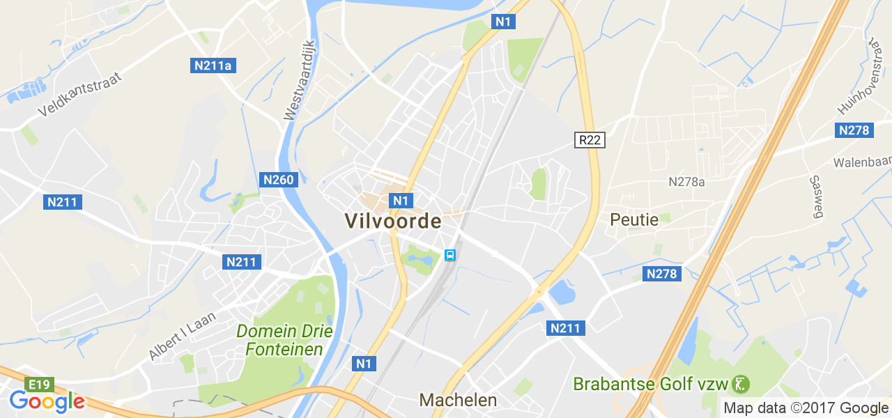 map de la ville de Vilvoorde