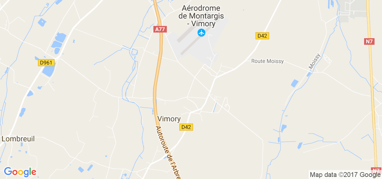 map de la ville de Vimory