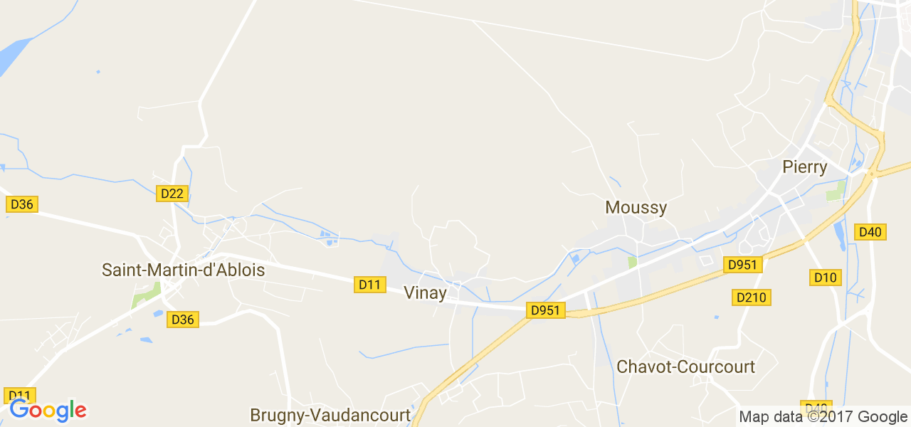 map de la ville de Vinay