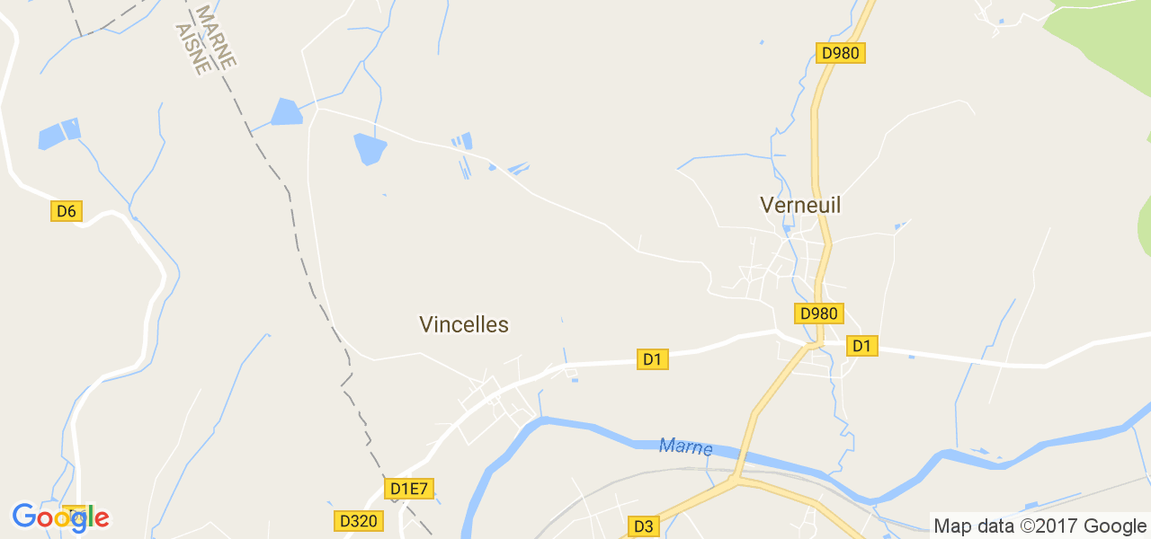 map de la ville de Vincelles