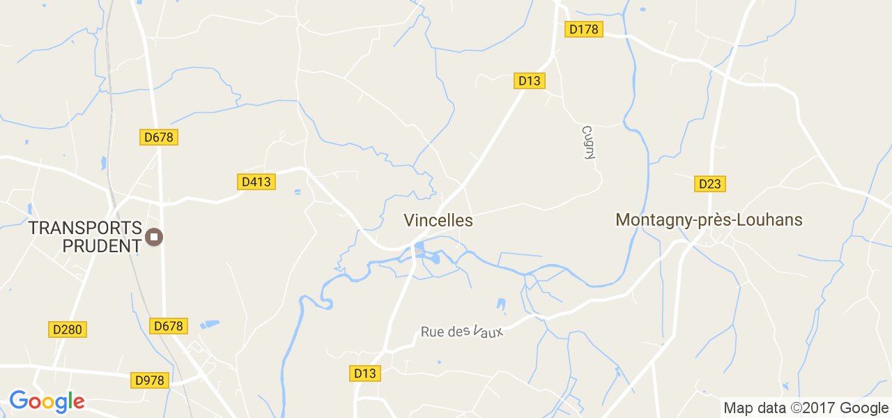 map de la ville de Vincelles