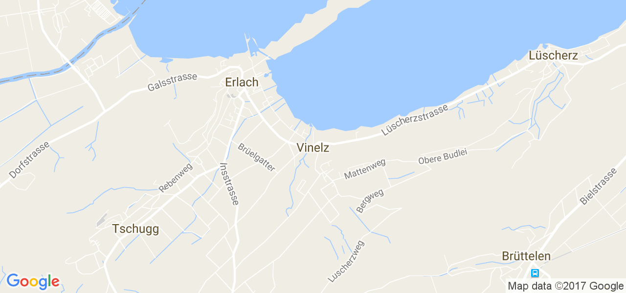 map de la ville de Vinelz