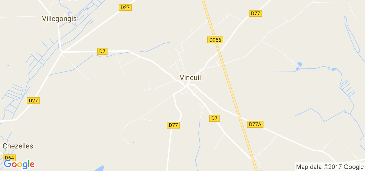 map de la ville de Vineuil