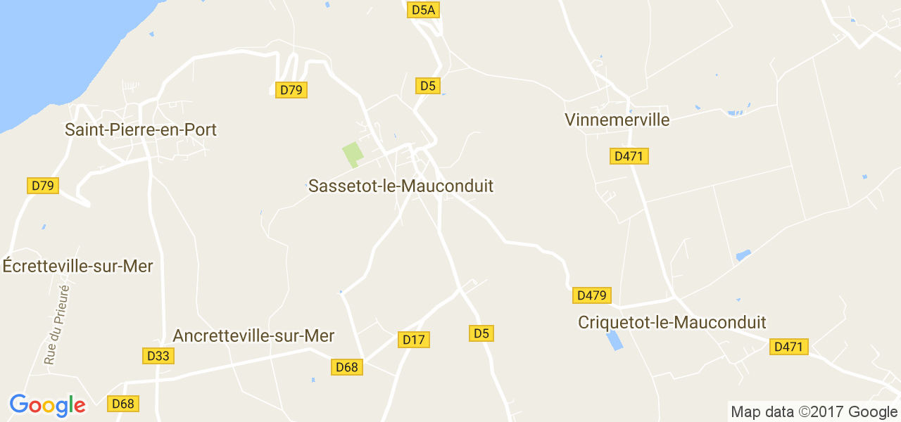 map de la ville de Vinnemerville