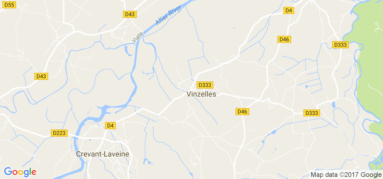 map de la ville de Vinzelles