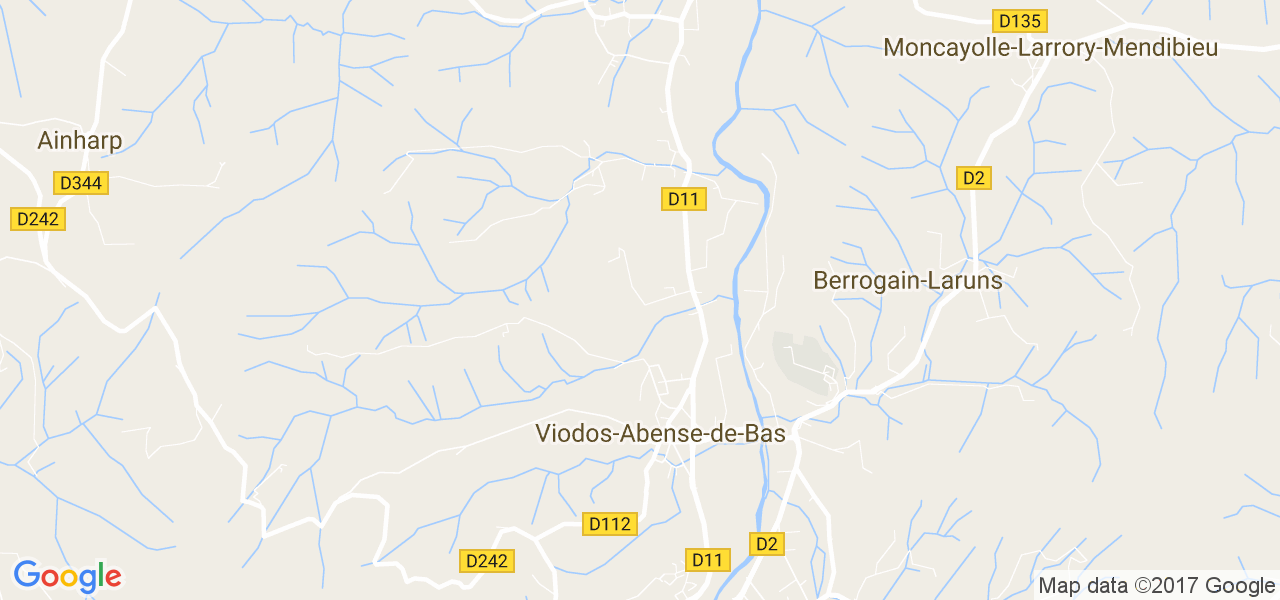 map de la ville de Viodos-Abense-de-Bas