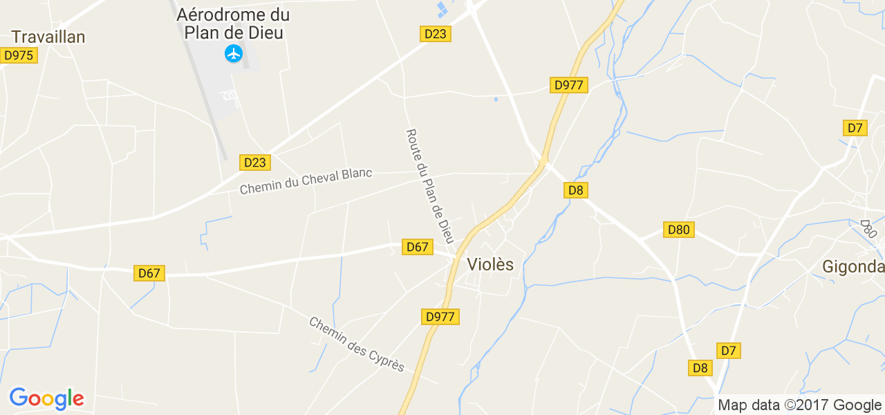 map de la ville de Violès