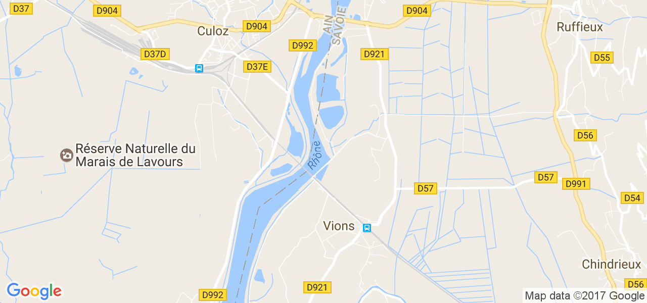 map de la ville de Vions