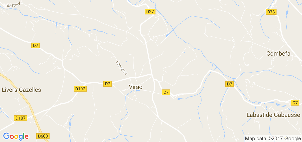 map de la ville de Virac