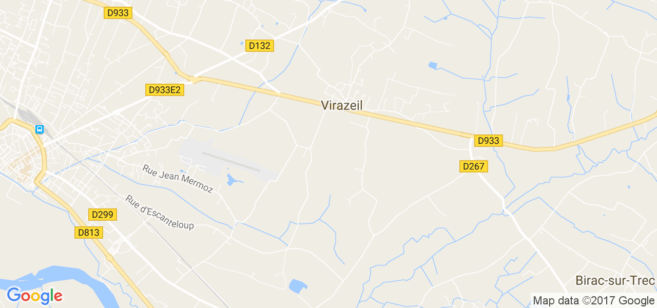 map de la ville de Virazeil