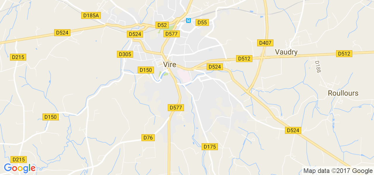 map de la ville de Vire