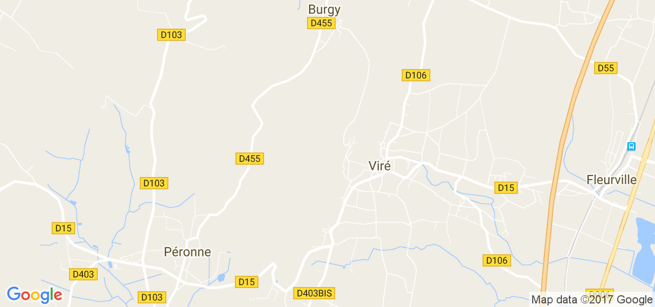 map de la ville de Vire