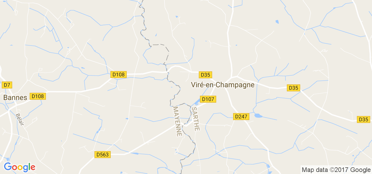 map de la ville de Viré-en-Champagne