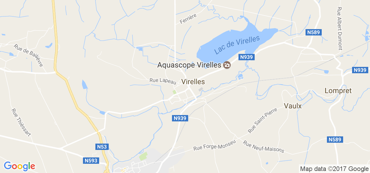 map de la ville de Virelles