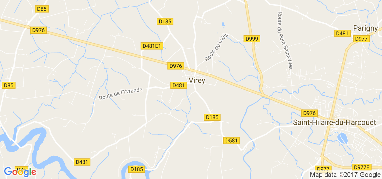 map de la ville de Virey