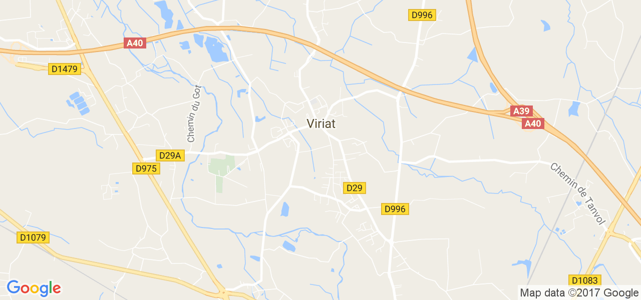 map de la ville de Viriat