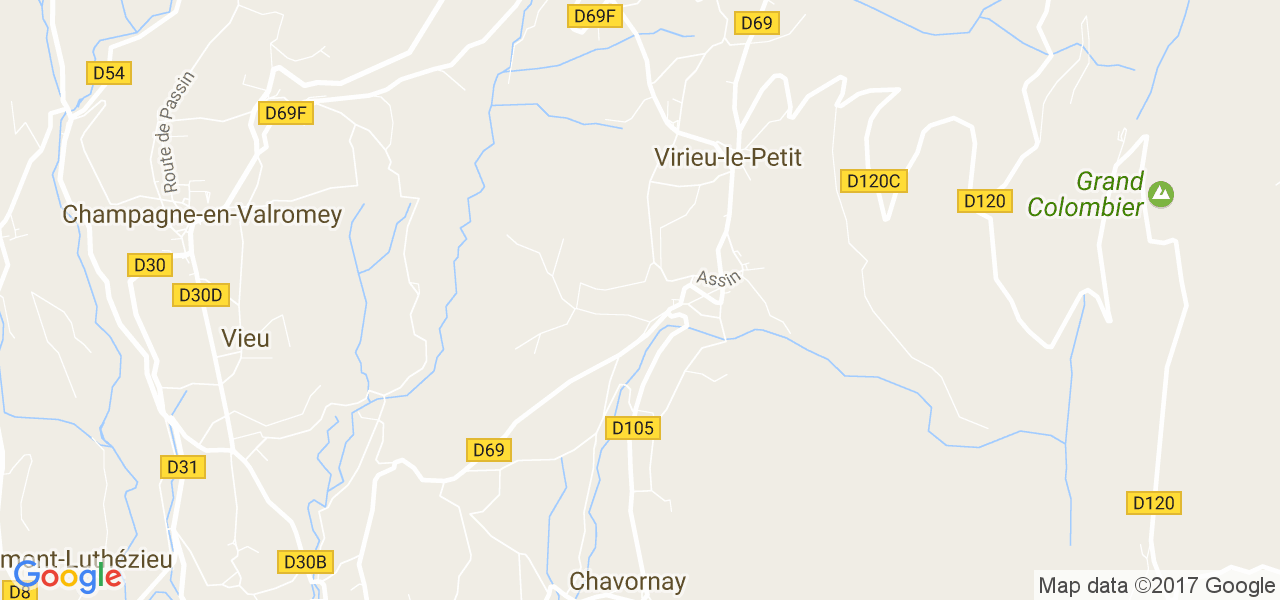 map de la ville de Virieu-le-Petit