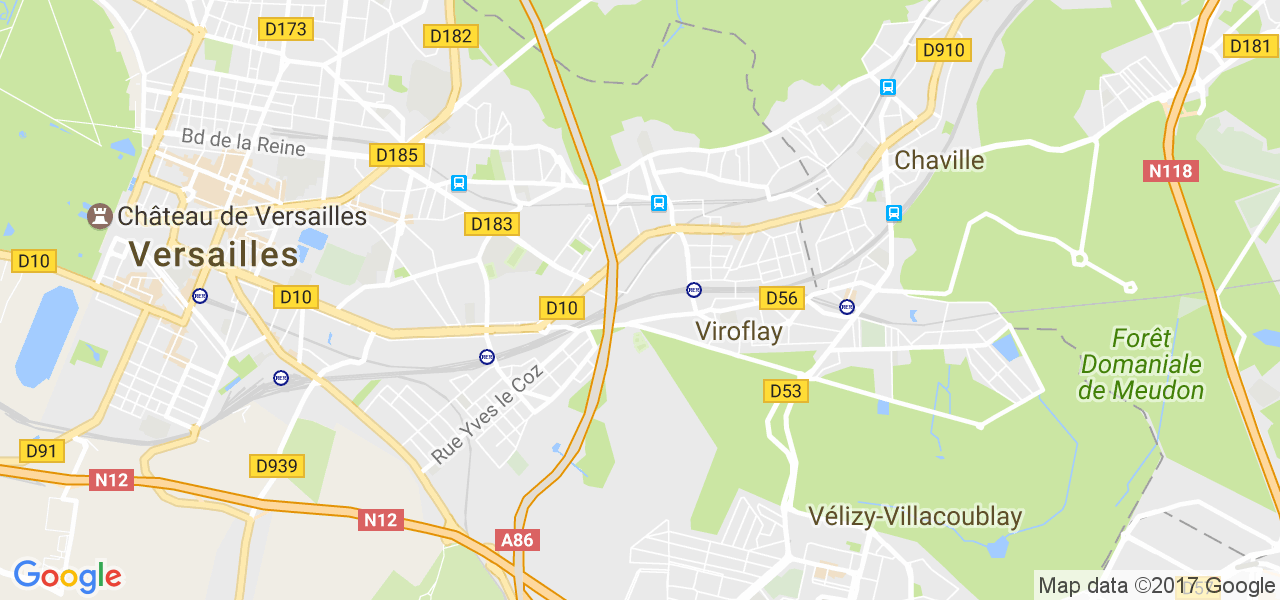 map de la ville de Viroflay