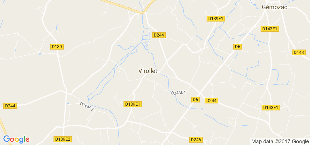 map de la ville de Virollet