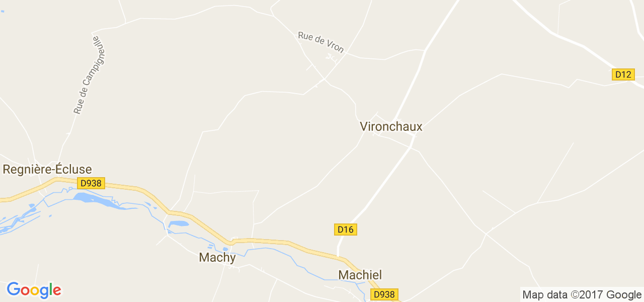 map de la ville de Vironchaux