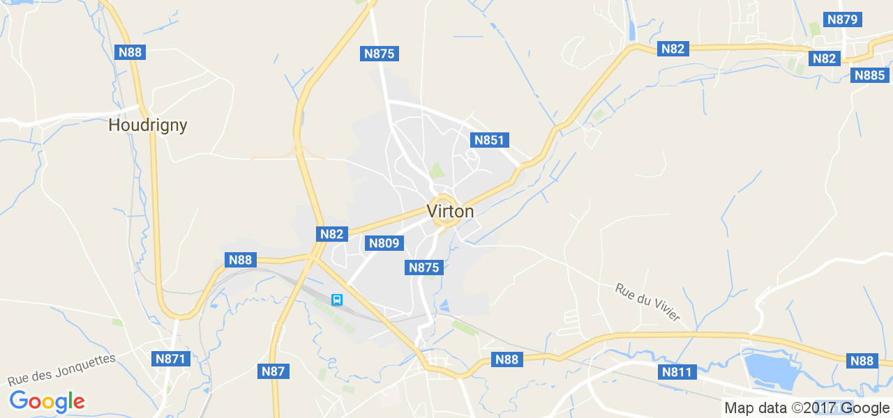 map de la ville de Virton