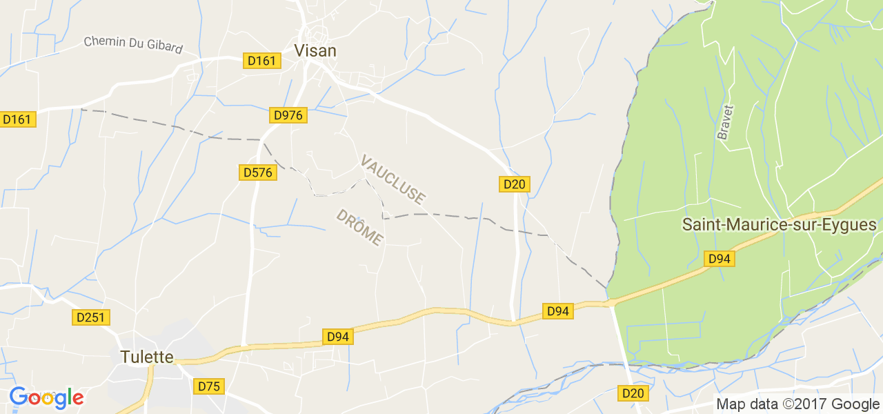 map de la ville de Visan