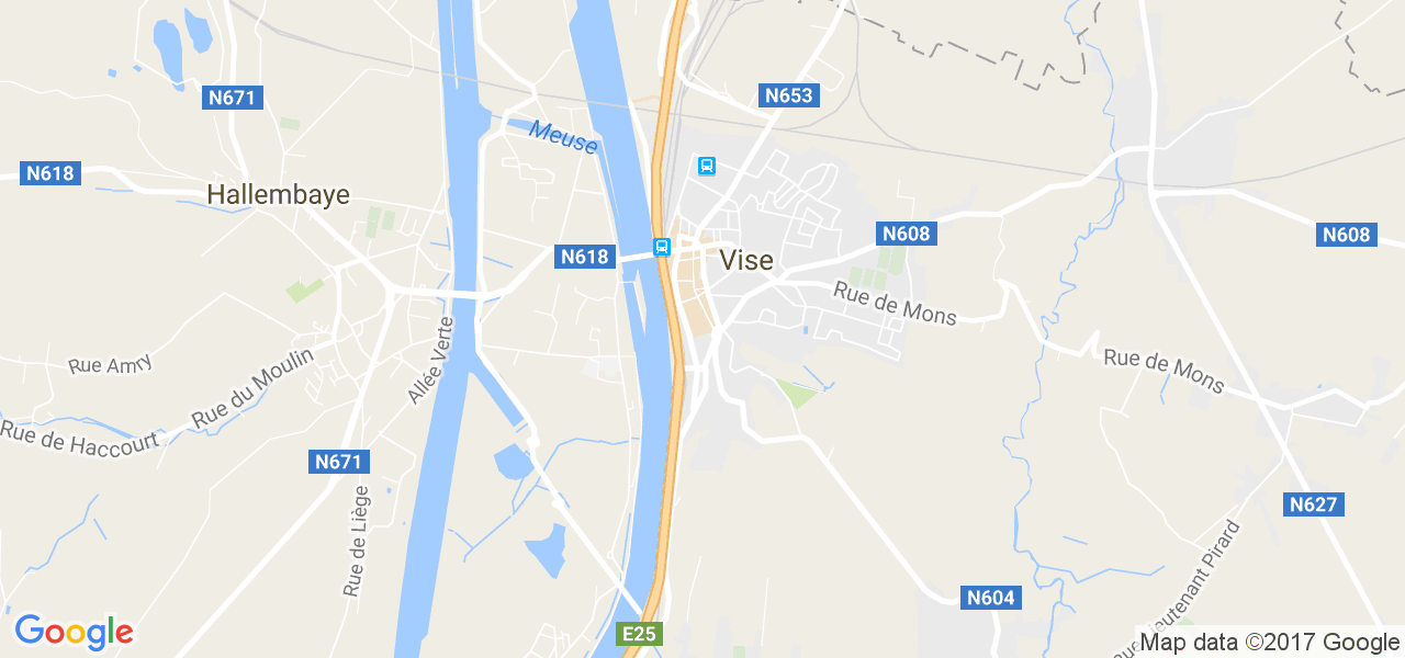 map de la ville de Visé