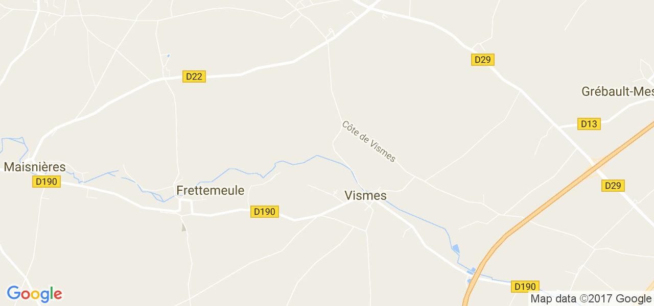 map de la ville de Vismes