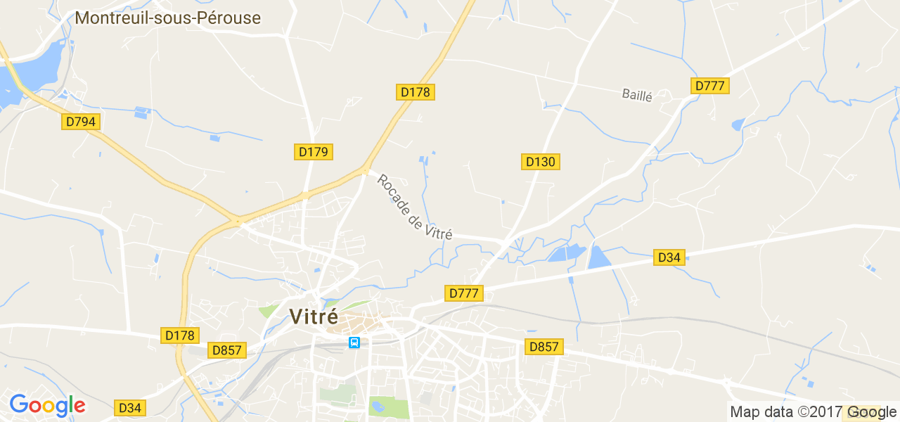 map de la ville de Vitré