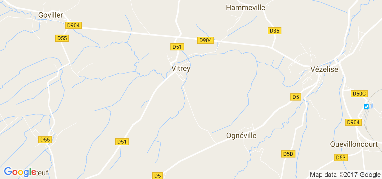 map de la ville de Vitrey