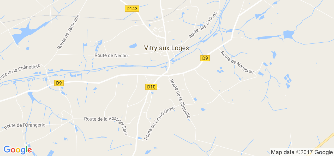 map de la ville de Vitry-aux-Loges