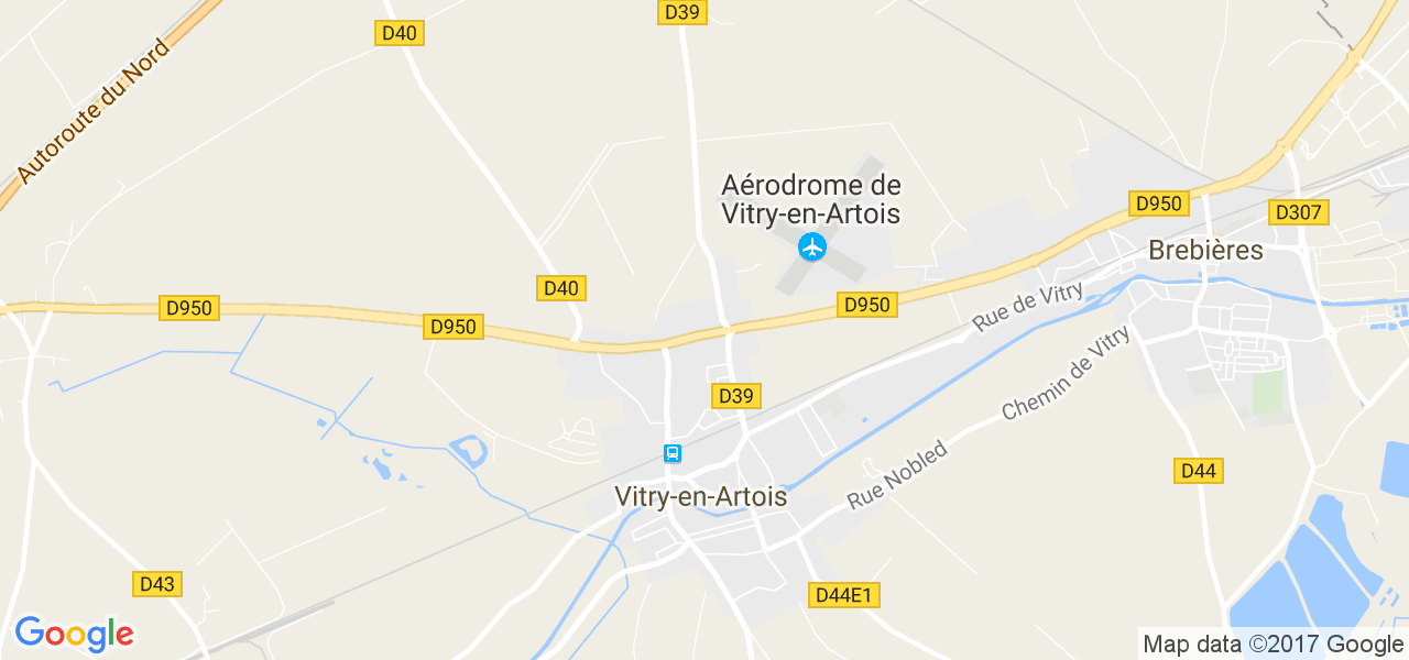 map de la ville de Vitry-en-Artois