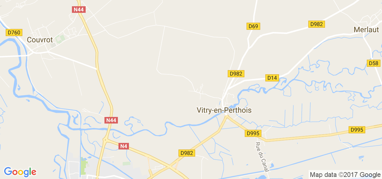 map de la ville de Vitry-en-Perthois