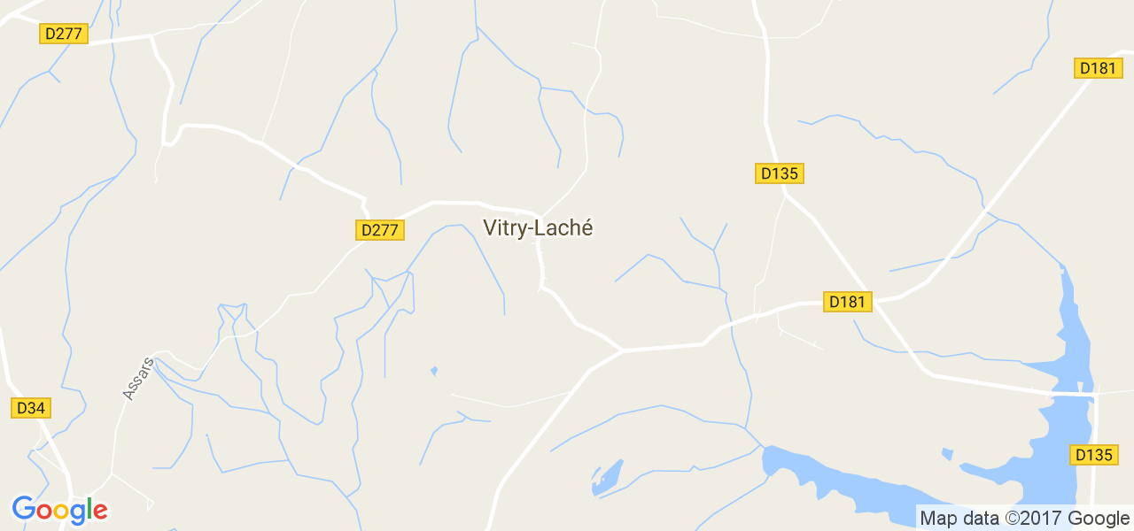 map de la ville de Vitry-Laché