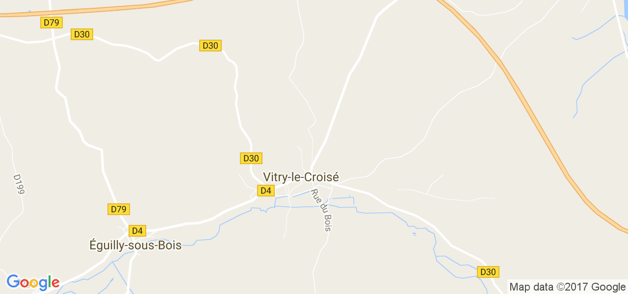 map de la ville de Vitry-le-Croisé