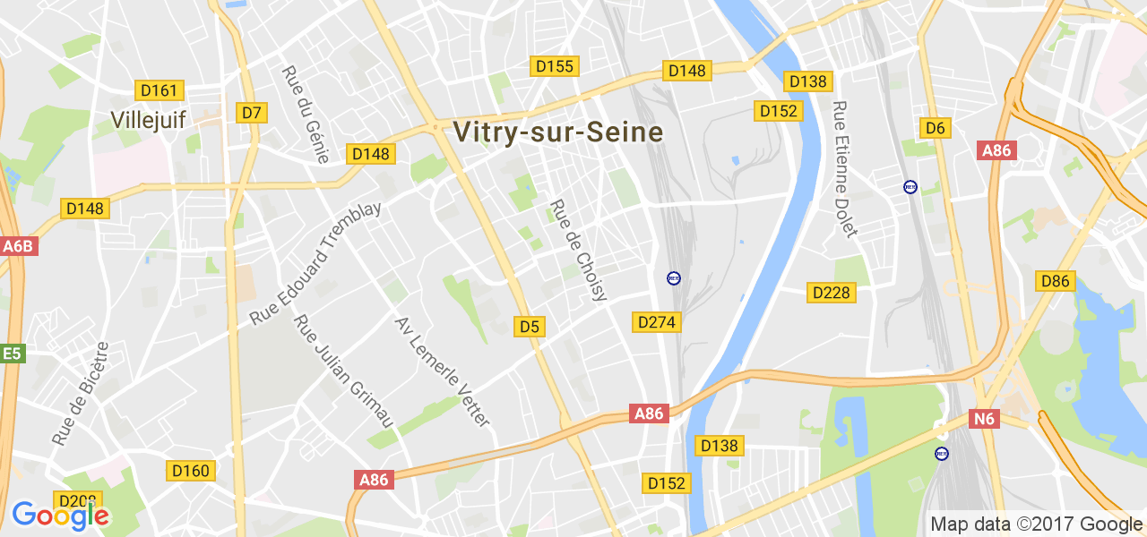 map de la ville de Vitry-sur-Seine