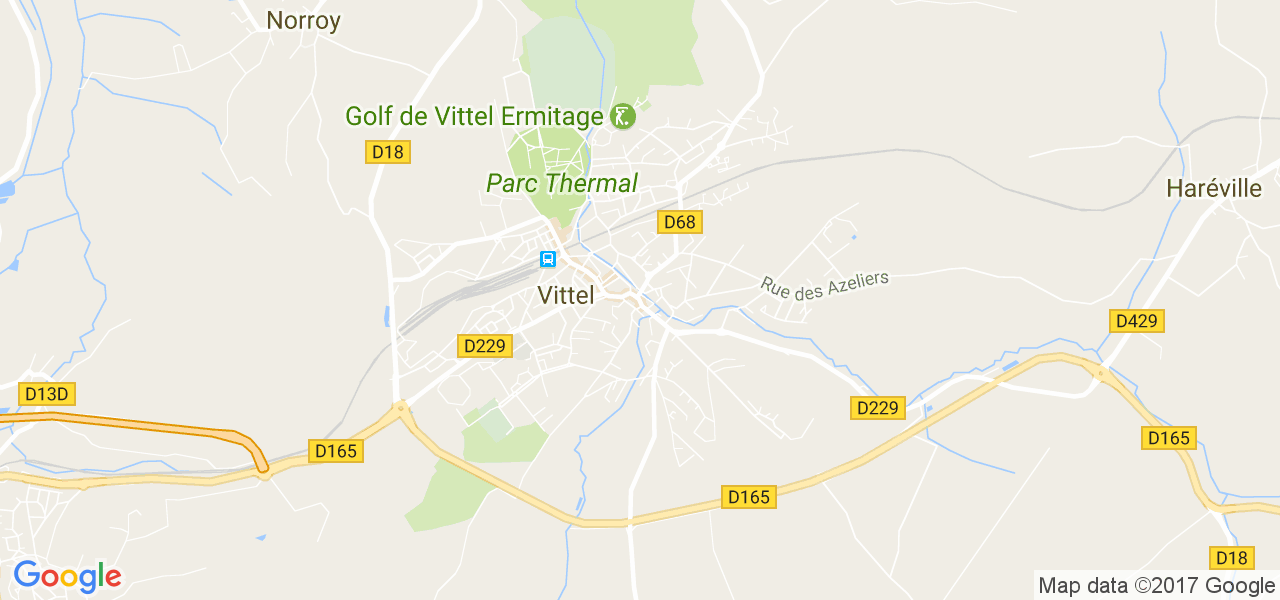 map de la ville de Vittel