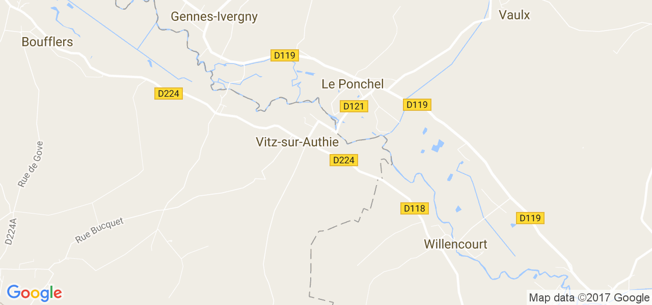 map de la ville de Vitz-sur-Authie