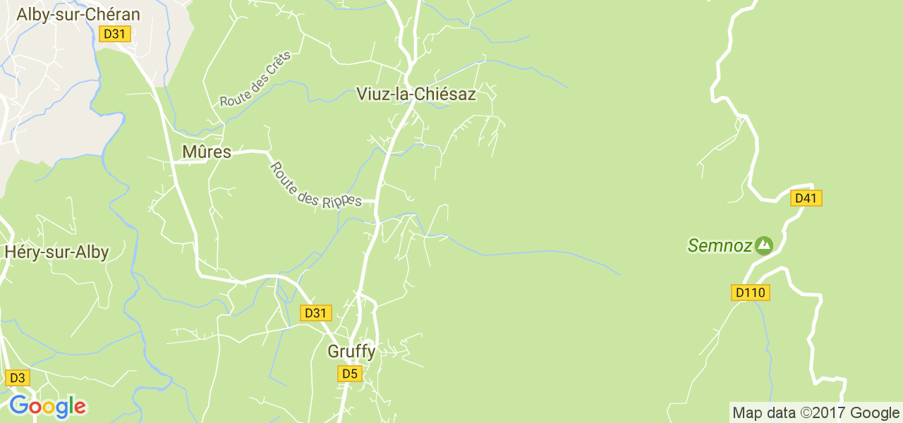 map de la ville de Viuz-la-Chiésaz