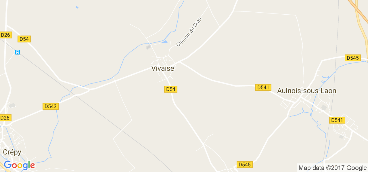 map de la ville de Vivaise