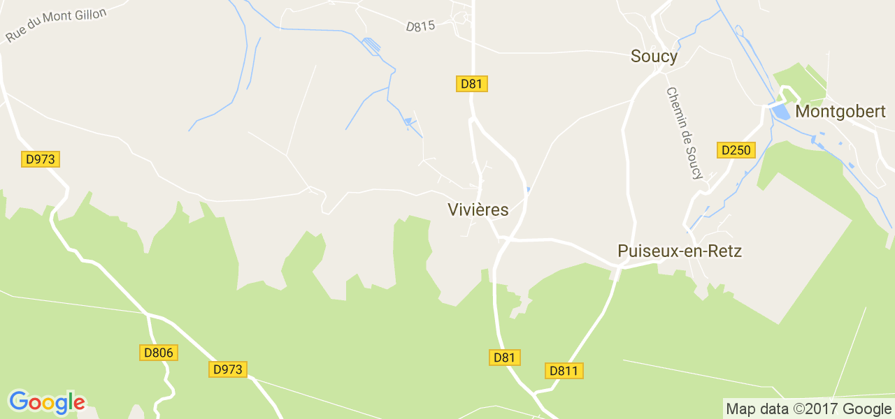 map de la ville de Vivières