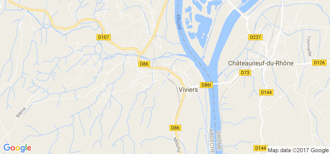 map de la ville de Viviers