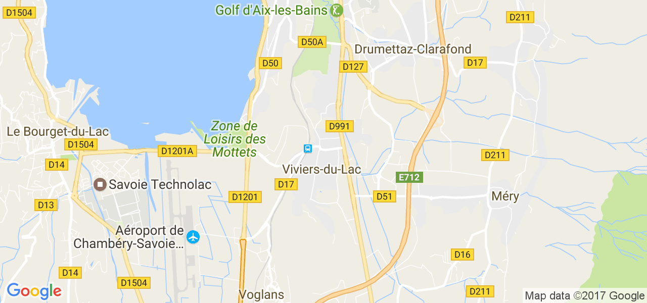 map de la ville de Viviers-du-Lac